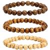 MILAKOO bracciale mala da uomo elastico con perline di legno tibetano e buddista per la meditazione e la preghiera