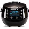 Reishunger Cuociriso Digitale Nero - Vaporiera Multifunzione fino a 8 Persone con 12 Programmi, Tecnologia a 7 Fasi - Con Display LED e Funzione di Mantenimento del Caldo