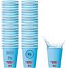 Terryshop74 Bicchieri in carta mod 180 XL Bevande calde e fredde bibite a prova di tenuta (XL Azzurro, 200, unità)