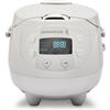 Reishunger Mini Cuociriso Digitale - Vaporiera Multifunzione Grigio Fino a 3 Persone con 8 Programmi, Tecnologia a 7 Fasi, 0.6L - Con Display LED e Funzione di Mantenimento del Caldo