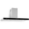 KLARSTEIN Darya - Cappa Aspirante, Cappa a Parete, Classe A, 90 cm, Scarico: 310 m³/h, 2 Filtri Antigrasso in Alluminio, 66dB, Acciaio Inox, possibile Ricircolo, Frontale Vetro Acrilico Nero, Argento