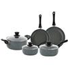 Velker - batteria da cucina a induzione 8 pezzi - kit pentole a induzione con rivestimento antiaderente adatto a tutti i piani cottura. Set pentole cucina