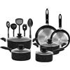 Velker - batteria da cucina a induzione 15 pezzi - kit pentole a induzione con rivestimento antiaderente adatto a tutti i piani cottura. Set pentole cucina