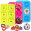PHOGARY Ciambella Stampi, Set di 3 Stampo in Silicone per Dolci,Torte, Biscotti, Bagel, Muffin, Donut Teglia Antiaderente, 260 ° C Resistente