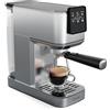 Klarstein SteelPresso Touch Slim Macchina per Caffè Espresso - 20 Bar, 1350W, Serbatoio 1,2L, Beccuccio a Vapore, Display Touch, Acciaio Inox, Compatta