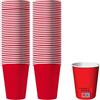 Terryshop74 Bicchieri in carta mod 180 XL Bevande calde e fredde bibite a prova di tenuta (XL Rosso, 100, unità)