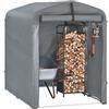Sobuy Garage Auto per Esterno Tenda per Bicicletta Box Moto Impermeabile Tendone per Auto Moto e Attrezzi Capanno da Giardino e Ripostiglio da Esterno Grigio 120x176x163 cm KLS11-DG