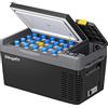 BougeRV CRPRO Frigo Portatile, 20 litri (-22 ℃ ~ 10 ℃), 12/24 V CC & 110-240 V CA, Frigorifero per Auto, Frigo a Compressore 12V, Frigorifero Portatile per Campeggio, Viaggi, Camion, Nero