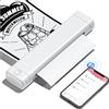 Phomemo M08F Stampante Portatile A4, Stampante Termica Compatibile con Smartphone via Bluetooth, PC via Cavo USB, Stampante Da Viaggio Supporta A4 Carta Termica, Bianco