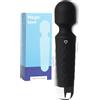 MySecretCase Vibratoreper Donna Professionale - Massaggiatore Magic Wand per Donne, Vibratore Massaggio Muscolare, Sextoys Per Coppia Morbido e Piccolo, Vibratoriper Coppie in Silicone (Nero)