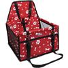 Nobleza Seggiolino Auto per Cani di Taglia Piccola, Trasportino Auto Borsa per Cani, Coprisedile Impermeabile per Proteggere Sedile di Automobile per Animali Domestici, 40 * 34 * 25cm(Rosso)
