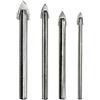 S&R Punta Trapano per Piastrelle, Vetro, Ceramica Professionali, Set trapano Piastrelle, Box in plastica 4 PZ.: 4,5,6,8 mm