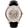 Emporio Armani Orologio Uomo, movimento automatico, cassa in acciaio inossidabile oro rosa 43 mm con cinturino in pelle, AR60007