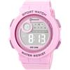 OFFCUP Orologio Digitale per Bambini, Orologio da Polso per Ragazzi e Ragazze, Orologio Sportivo a Cartoni Impermeabile, Orologio Bambina con Visualizzazione Sveglia Data Cronometro LED -Viola
