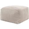 icon Amara Pouf Poggiapiedi, Beige, Velluto a Coste, Poltrona Sacco con Riempimento Incluso, Pouf Sacco, Camera da Letto, Soggiorno, Mobili Soggiorno