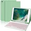 WINCHKING Tastiera iPad 6 Generazione, Custodia con Tastiera per iPad 9.7, Cover Tastiera Bluetooth Italiano Retroilluminazione Magnetica Tastiera iPad 5, iPad pro 9.7, iPad Air 2, iPad Air 1, Verde chiaro