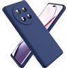 Ikziwreo Cover per Honor Magic 7 Lite 5G,Custodia in Silicone Morbido TPU Liquido,Case Protettiva Gomma Antiurto - Blu Notte