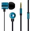 UBSOUND Fighter PRO HD Blu Cuffie Auricolari In-Ear Alluminio con Microfono e Jack standard 3,5mm Cavo Piatto Antinodi per Smartphone Iphone PC Game Tablet Mp3 Garanzia 2 anni