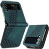 OKZone Cover per Samsung Galaxy Z Flip 3, Custodia in Pelle Samsung Z Flip 3, Antiurto Cover a Libro Galaxy Z Flip 3 Ultra Sottile Protettiva PU Pelle Flip Caso con Anti-Graffio Case Cover (Verde)
