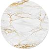 younikat Tappetino mouse effetto marmo I Ø 22 cm rotondo I mouse pad oro bianco grigio I dimensione standard, antiscivolo I semplice moderno I pietra granito I dv611