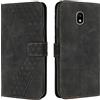 OKZone Cover per Samsung Galaxy J530/J5 2017, Custodia in Pelle Samsung J530/J5 2017, Cover a Libro Galaxy J530/J5 2017 Magnetica Portafoglio Folio PU Pelle Flip Caso con Wallet Case Cover (Nero)