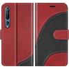 BoxTii Cover per Xiaomi Mi 10 / Mi 10 PRO, Custodia in PU Pelle Portafoglio per Xiaomi Mi 10 / Mi 10 PRO, Magnetica Cover a Libro con Slot per Schede, Rosso