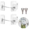 GIUSOBG Lucchetto Frigorifero Bambini 2 Pezzi Blocca Chiusura Cassetti con Potente Adesivo, Senza Forare Serratura per Frigorifero con Chiave, per Frigo Cassetto Armadi (Quadrato bianco)