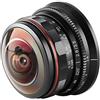 Venidice MK-3,5 mm F2.8 obiettivo fisheye ultra grandangolare per Olympus Panasonic Lumix MFT Micro Four Thirds 4/3 Mount Mirrorless, nero, panno di pulizia Venidice
