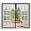 SAILIMAY Zanzariera Magnetica per Finestra 70x90 cm, Varie Taglie Zanzariera Tenda Magnetica, Maglia Fine, Facile Da Installare per Tutti Terrazza Porte e Finestre, Nero