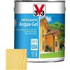 3V3 Impregnante Protettivo Completo Legno Acqua-Gel Antigoccia V33 - Varie Colorazioni (5 Lt, Incolore)
