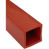 WOLWES tubo di scarico Tubo quadrato cavo Manicotto for tubo quadrato in silicone Resistente alle alte temperature Profilo del pacchetto Striscia sigillante quadrata in silicone 1 metro pompa dell'acqua(Size