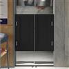Pealihuy Porta for caffè interna Porta battente nera oscillante, Porte battenti for saloon in legno, Cancello battente for bar da cucina Emporium, Porte maggiordomo a mezza vita (Size : W110cmXH90cm)