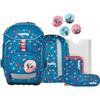 ergobag pack set zaino scolastico ergonomico, zainetto scuola flessibile 6 pezzi prima elementare
