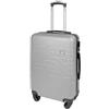 Generico Trolley Bagaglio a mano ultra leggero in ABS dimensioni 37 x 20 x 54,5 cm (ARGENTO, TROLLEY)