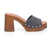 CRISTIN Zoccolo Con Tacco - Donna - Nero Vitello