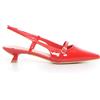 CRISTIN Sandalo A Punta Con Tacco Rosso Vernice - Donna - Rosso Vernice