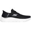 SKECHERS Go Walk Flex Grand Entry Sneaker Black White - Donna - Black White