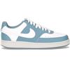 NIKE Court Vision Low Sneaker In Ecopelle Bianco Blu - Donna - Bianco Blu