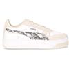 PUMA Carina Street Snake Sneaker In Pelle Bianco Beige - Donna - Bianco Beige