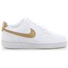 NIKE Court Vision Sneaker - Donna - Bianco Oro Metallizzato