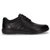GEOX Leitan Stringata Casual In Pelle Nero - Uomo - Nero