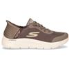 SKECHERS Go Walk Flex Hands Up Sneaker Slip Ins In Tessuto Marrone - Uomo - Marrone