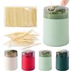 Ulawellor Dispenser di Stuzzicadenti PP con Stuzzicadenti 4 Pezzi,Quattro Colore | 5,6 x 8,6 cm, Meccanismo a Pressione, Prelievo Igienico, Compatto e Leggero, per Cucina Soggiorno Hotel