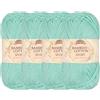 BambooMN JubileeYarn - Filato sportivo in cotone di bambù, 4 strati, 50 g/matassa, colore: barriera corallina caraibica, 4 matasse