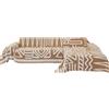 ShowyLive Coperta per Divano Set di 2 Copridivano per Divano ad Angolo Copridivano a Forma di L 3 Posti + 3 Posti, Copridivano in Ciniglia 450 g/m², 180 * 300 CM, Cachi Boemo