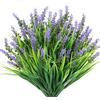 N&T NIETING Piante artificiali per esterni, 6 pezzi di piante artificiali finte con fiori, pianta in plastica resistente ai raggi UV, per esterni, balcone, giardino, decorazione da scrivania, balcone