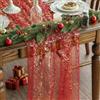 Artoid Mode Garza Tulle Glitter Foil Rosso Oro Runner da Tavolo 70 x 300 cm, Decorazione da Tavolo da Cucina Vacanze Feste Compleanno Matrimoni