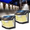 CZHHMART 2 Pezzi Luci Solare 248 LED Esterno Giardino Luce Esterne con Pannello Solari con Sensore da Movimento 3 Modos 270° Illuminazione Lampada Solare da Esterni Parete Garage