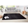 HANSE Home Nasty - Tappeto Pelo Corto, Sala da Pranzo, Soggiorno, cameretta dei Bambini, corridoio, Camera da Letto, Cucina, Tinta Unita, Nero, 160 x 240 cm, Polipropilene