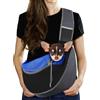Pawaboo Fascia Trasportino per Cani Piccoli Gatti | Trasportino Respirante in Rete per Cuccioli, Mani Libere, Tasca con Cerniera, Cinghia Regolabile, Borsa A Tracolla Indaco, M